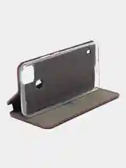 Бордовый чехол-книжка для Realme C21 (Реалми С21)
