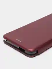 Бордовый чехол книжка для Huawei Honor 9 x (Хонор 9 х), Honor 9x экокожа