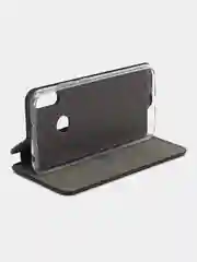 Черный чехол-книжка для Huawei Honor 8A (Хуавей Хонор 8 А), 8A Prime, Y6 2019, Y6s, , из экокожи