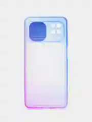 Синий чехол для Samsung Galaxy A12 (Самсунг Гэлакси А12), со шторкой для защиты камеры