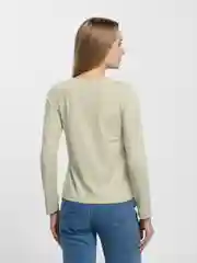 Мятный лонгслив женский, с длинным рукавом