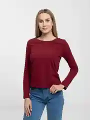 Бордовый лонгслив женский, с длинным рукавом