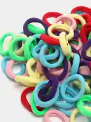 Коричневый резинки для волос 50/100 шт. в косметичке