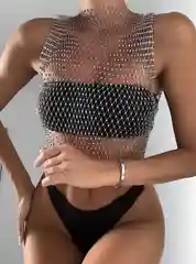 Серебряный топ женский