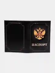 Обложка для паспорта, цвет чёрный