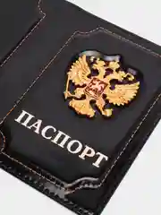 Обложка для паспорта, цвет чёрный