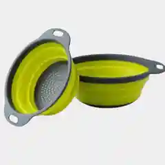 Желтый дуршлаг силиконовый, складной