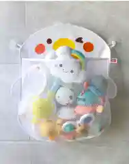 Белый органайзер для хранения игрушек и в ванную