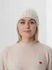 Бежевый шапка бини, женская