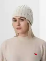Бежевый шапка бини, женская