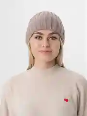 Коричневый шапка бини, женская