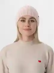 Пудровый шапка бини, женская