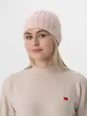 Пудровый шапка бини, женская