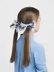 Белый бантики на резинке, 2 штуки