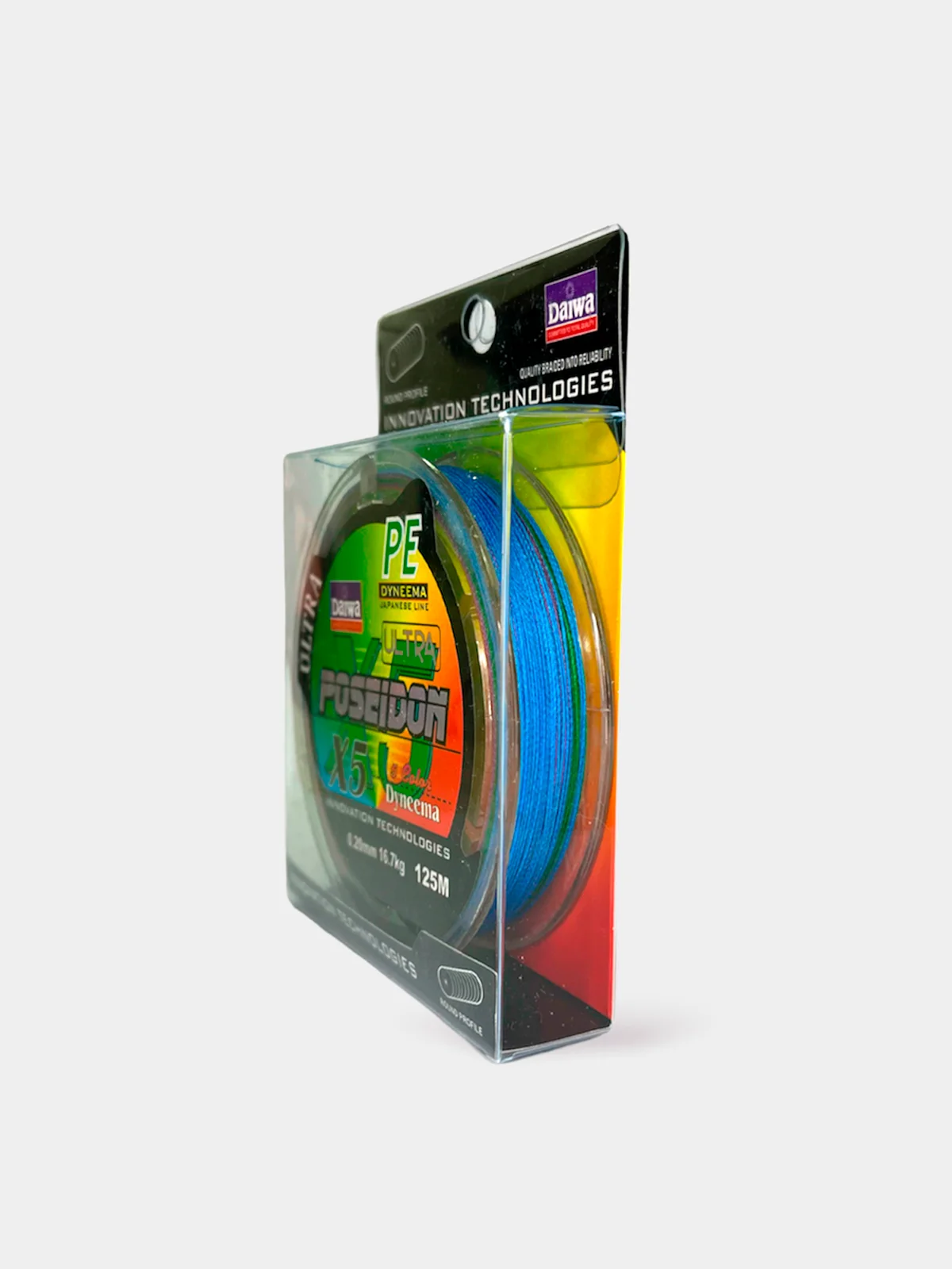 Плетеный шнур-леска DAIWA Poseidon Ultra X5 Color, 125 м, цветовой маркер 10 м
