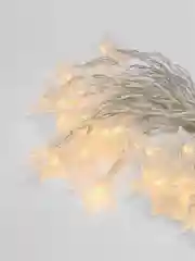 Лимонный гирлянда светодиодная новогодняя на батарейках LED "Звезда", 6 метров