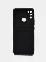 Черный чехол c отделом под карту для Infinix Hot 10 Lite, Hot 12 Play, Hot 12i, Smart 6