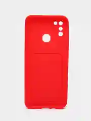 Красный чехол c отделом под карту для Infinix Hot 10 Lite, Hot 12 Play, Hot 12i, Smart 6