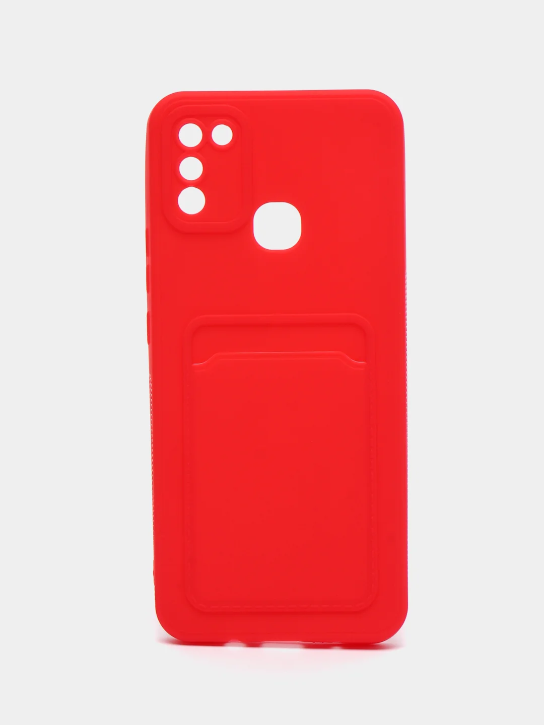 Красный чехол c отделом под карту для Infinix Hot 10 Lite, Hot 12 Play, Hot 12i, Smart 6