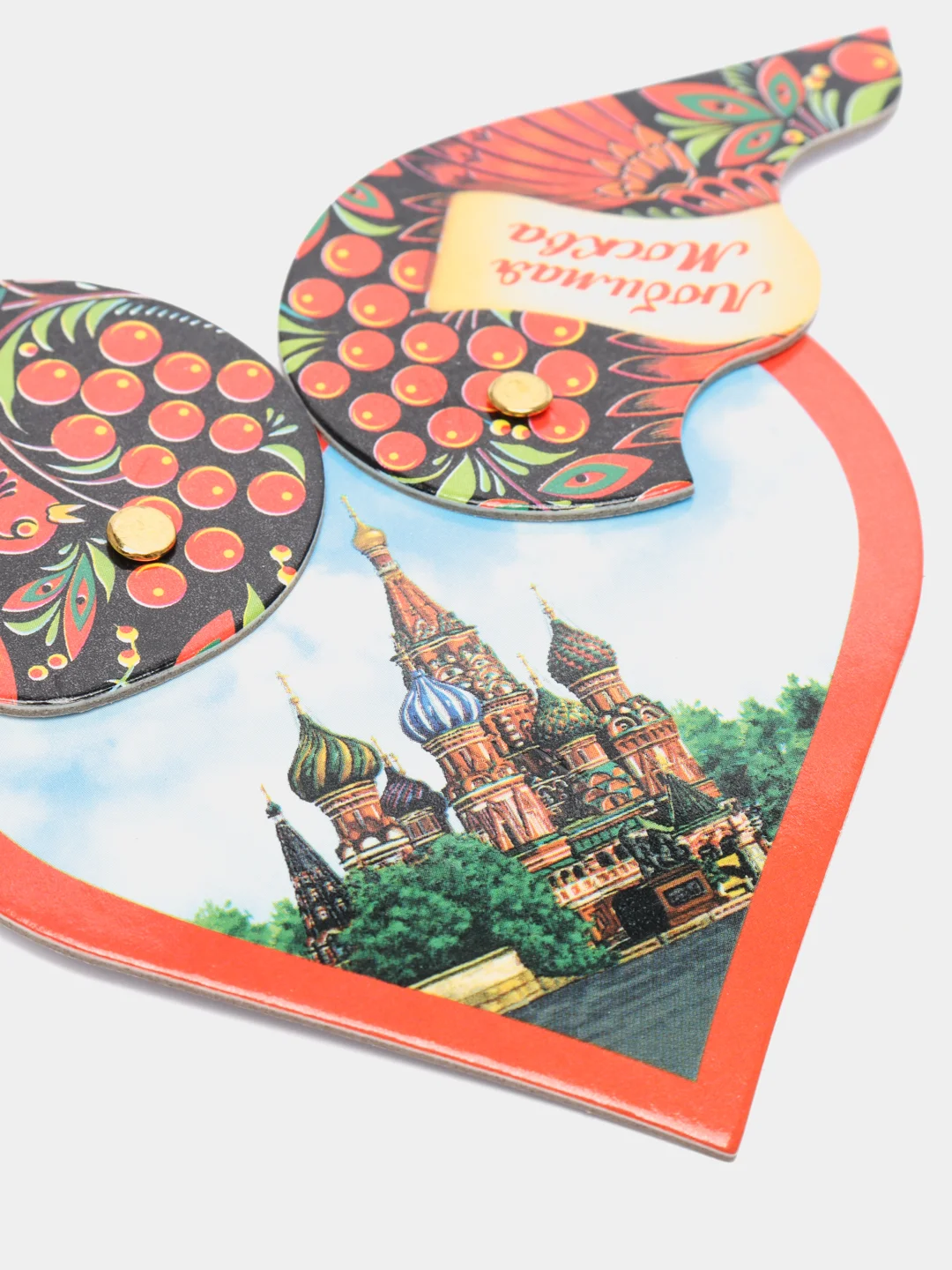 Красный магнит Москва Челябинск Пермь на холодильник, 8*5,5 см
