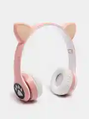 Розовый наушники беспроводные Bluetooth c кошачьими ушками CAT EAR STN-28