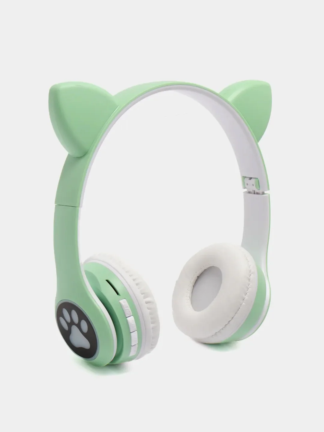 Тёмно-бирюзовый наушники беспроводные Bluetooth c кошачьими ушками CAT EAR STN-28