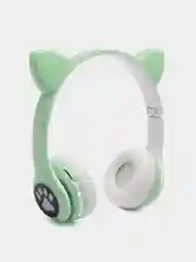 Тёмно-бирюзовый наушники беспроводные Bluetooth c кошачьими ушками CAT EAR STN-28
