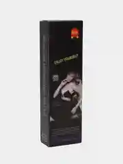 Черный вибратор двойной "Кролик", роторный, со стимуляцией клитора