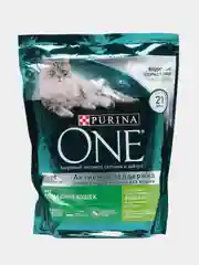 Сухой корм Purina ONE для взрослых кошек, с индейкой и цельными злаками, 750 г