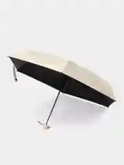 Кремовый зонт с футляром карманный