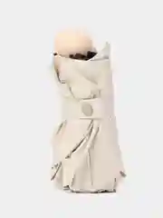 Кремовый зонт с футляром карманный