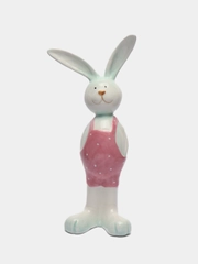 Сувенир "Зайчик в розовом комбинезоне", керамика, 11,8 х 6,5 х 24 см
