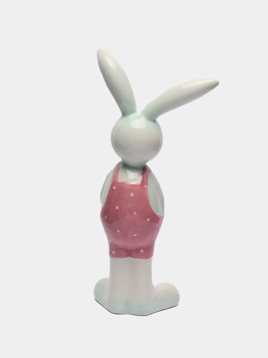 Сувенир "Зайчик в розовом комбинезоне", керамика, 11,8 х 6,5 х 24 см
