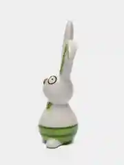 Сувенир "Зайчик-умник в зелёном", керамика, 5 х 3,5 х 10,7 см