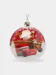 Новогодний ёлочный шар Тачки "Крутого Нового года", с 3D аппликацией