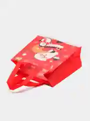 Красный подарочный пакет Новогодний, Рождественская крафт коробка для упаковки новогоднего подарка