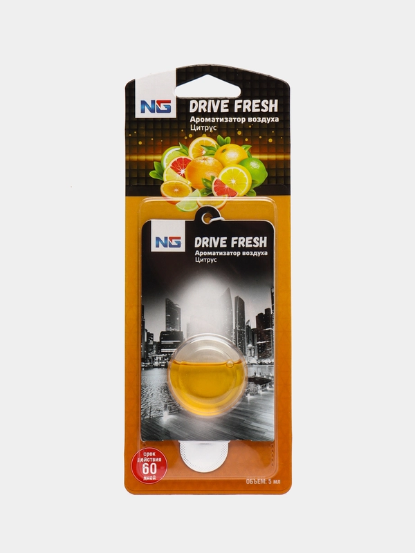 Ароматизатор воздуха для автомобиля мембрана Drive Fresh летний бриз цитрус