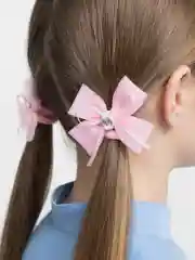 Розовый бантики для волос на резинке, 2 штуки