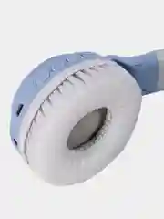 Голубой беспроводные светящиеся наушники с bluetooth кошачьи ушки