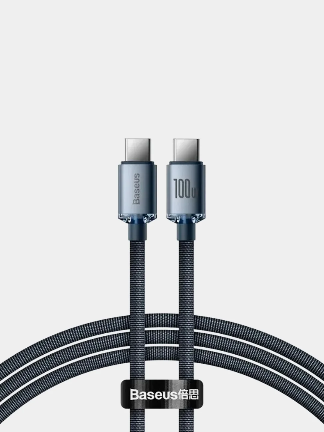 Синий кабель Baseus Crystal Shine Fast Charging Data Cable Type-C/Type-C 100W(для Android)