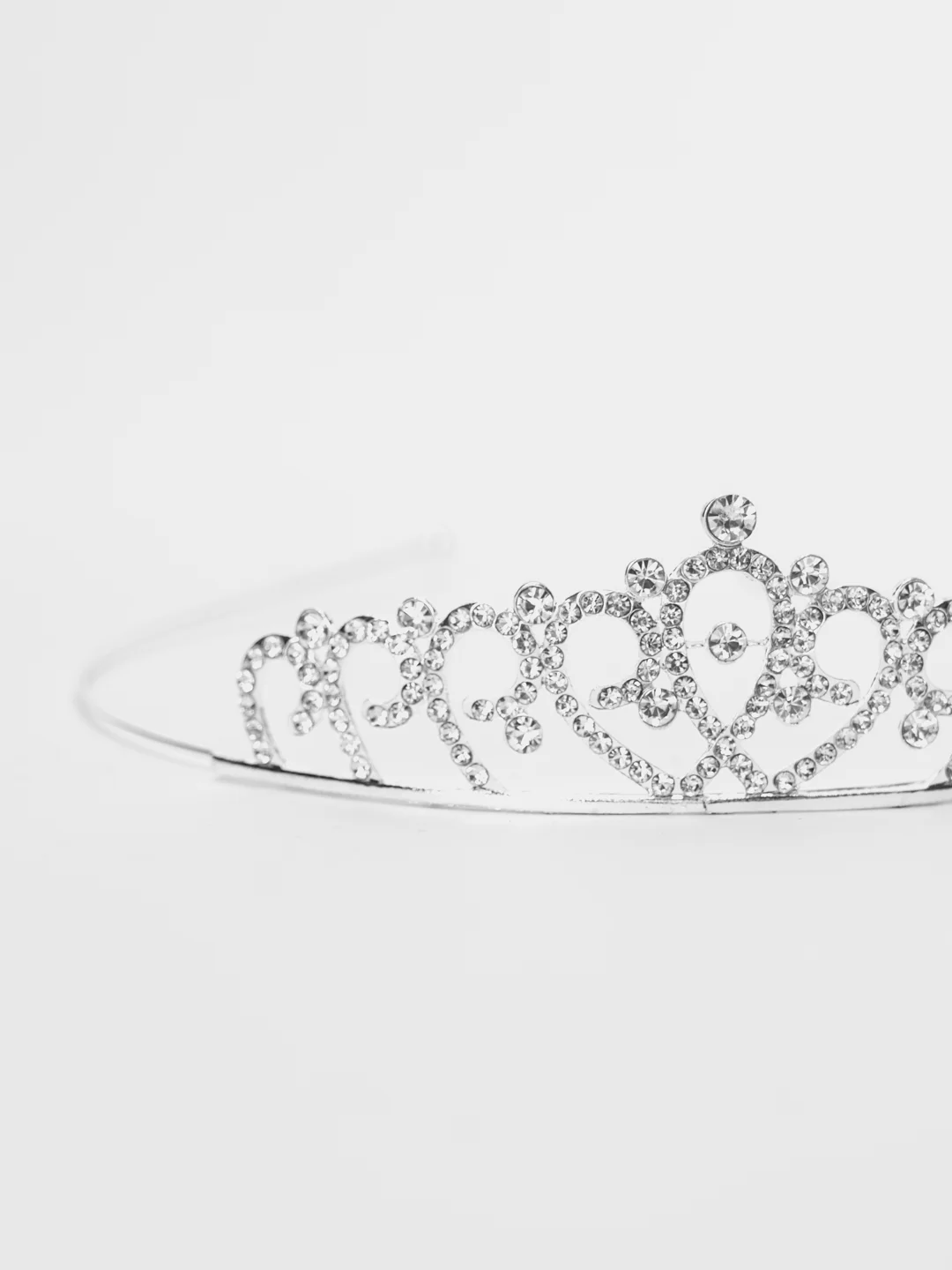 Серый меланж диадема детская, корона для девочки