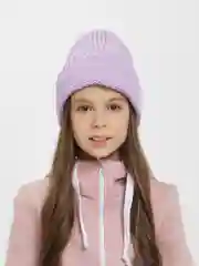 Лавандовый шапка для девочки,шапка детская,шапка для ребенка ,шапка подростковая с подворотом Турция