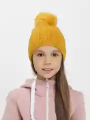 Бронзовый детская шапка, вязаная, зимняя