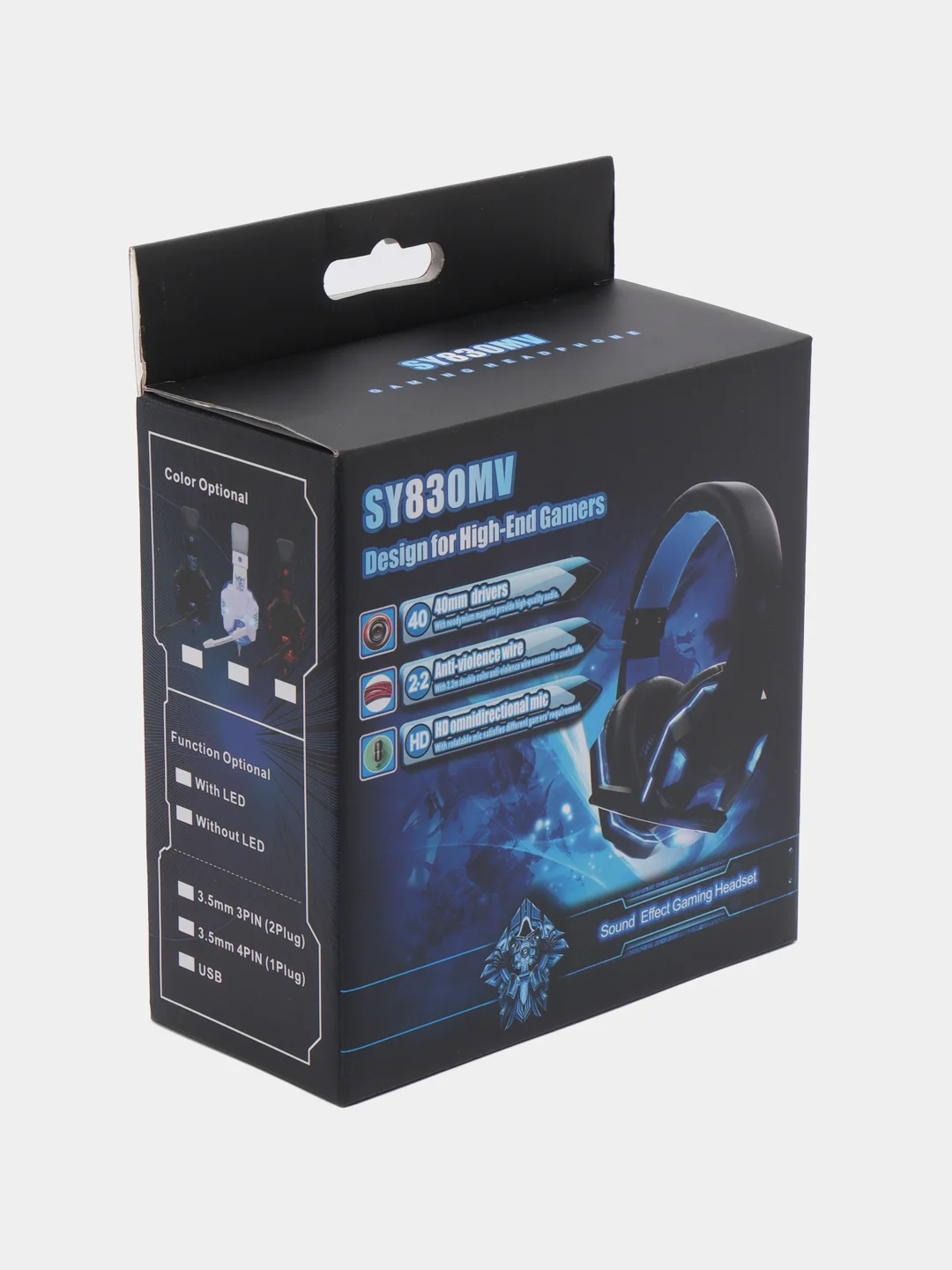 Синий наушники игровые SY830MV с микрофоном/ Игровая гарнитура/ Компьютерные игровые наушники