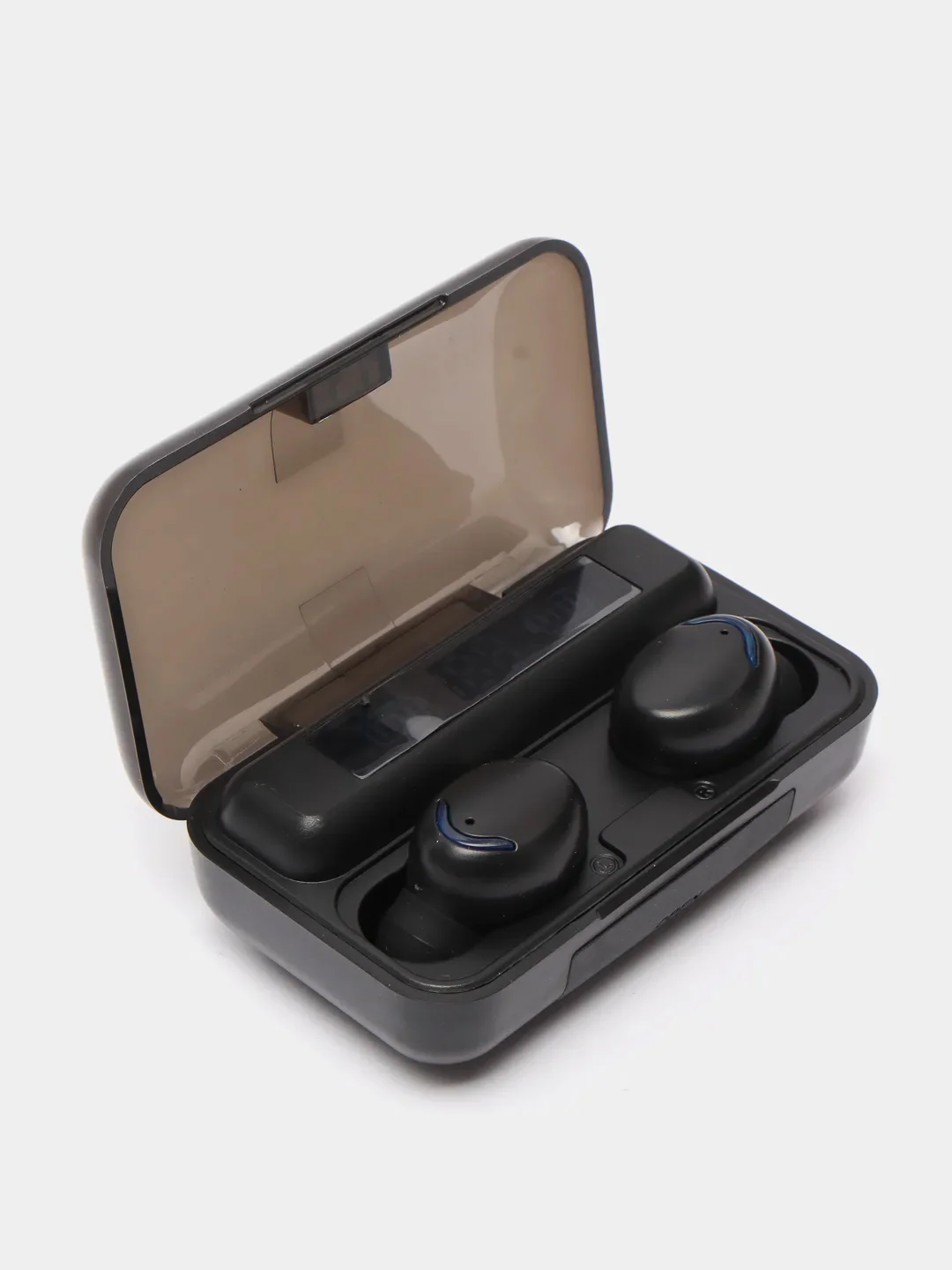 Черный беспроводные Bluetooth наушники с микрофоном и внешним аккумулятором TWS BTH-F9-5