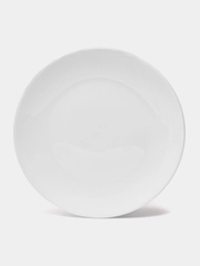 Тарелка фарфоровая обеденная White Label, d=22,5 см, цвет белый