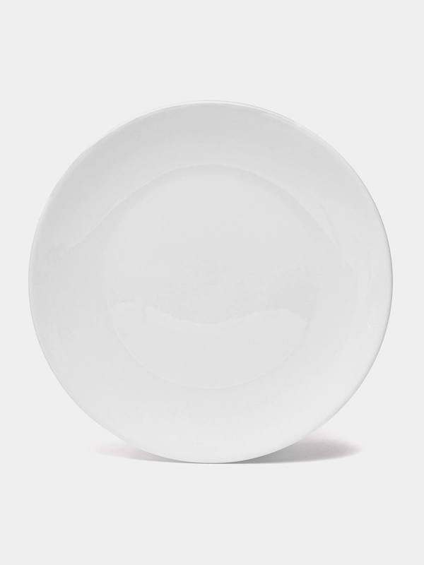 Тарелка фарфоровая обеденная White Label, d=22,5 см, цвет белый