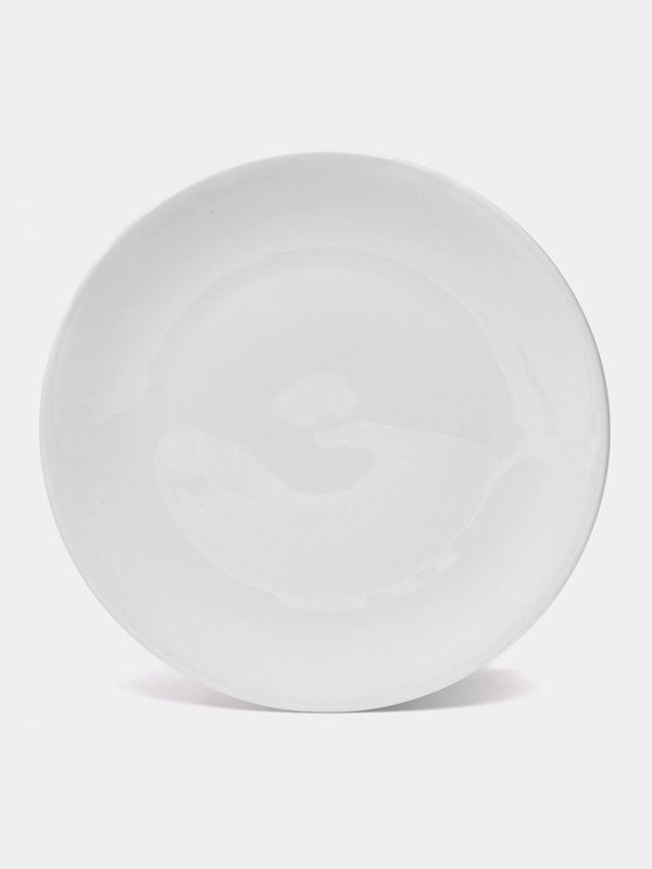 Тарелка фарфоровая обеденная White Label, d=25 см, цвет белый