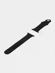 Черный силиконовый ремешок для Apple Watch 3, 4, 5, 6, SE, 7 на 38/42/40/44/45