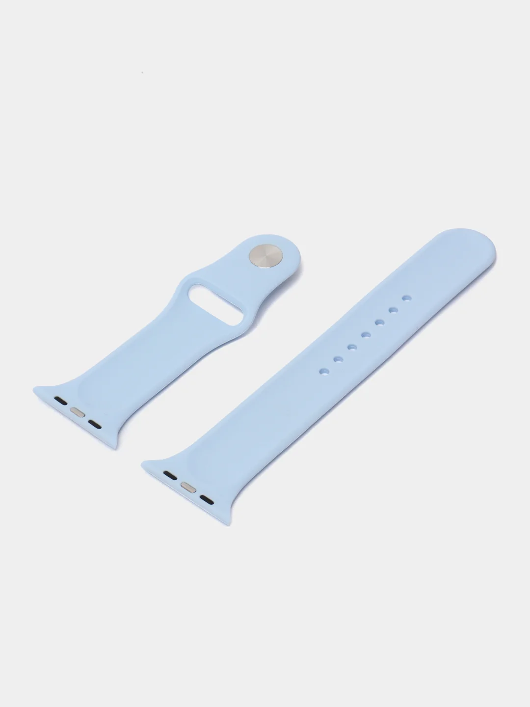 Небесно-голубой силиконовый ремешок для Apple Watch 3, 4, 5, 6, SE, 7 на 38/42/40/44/45